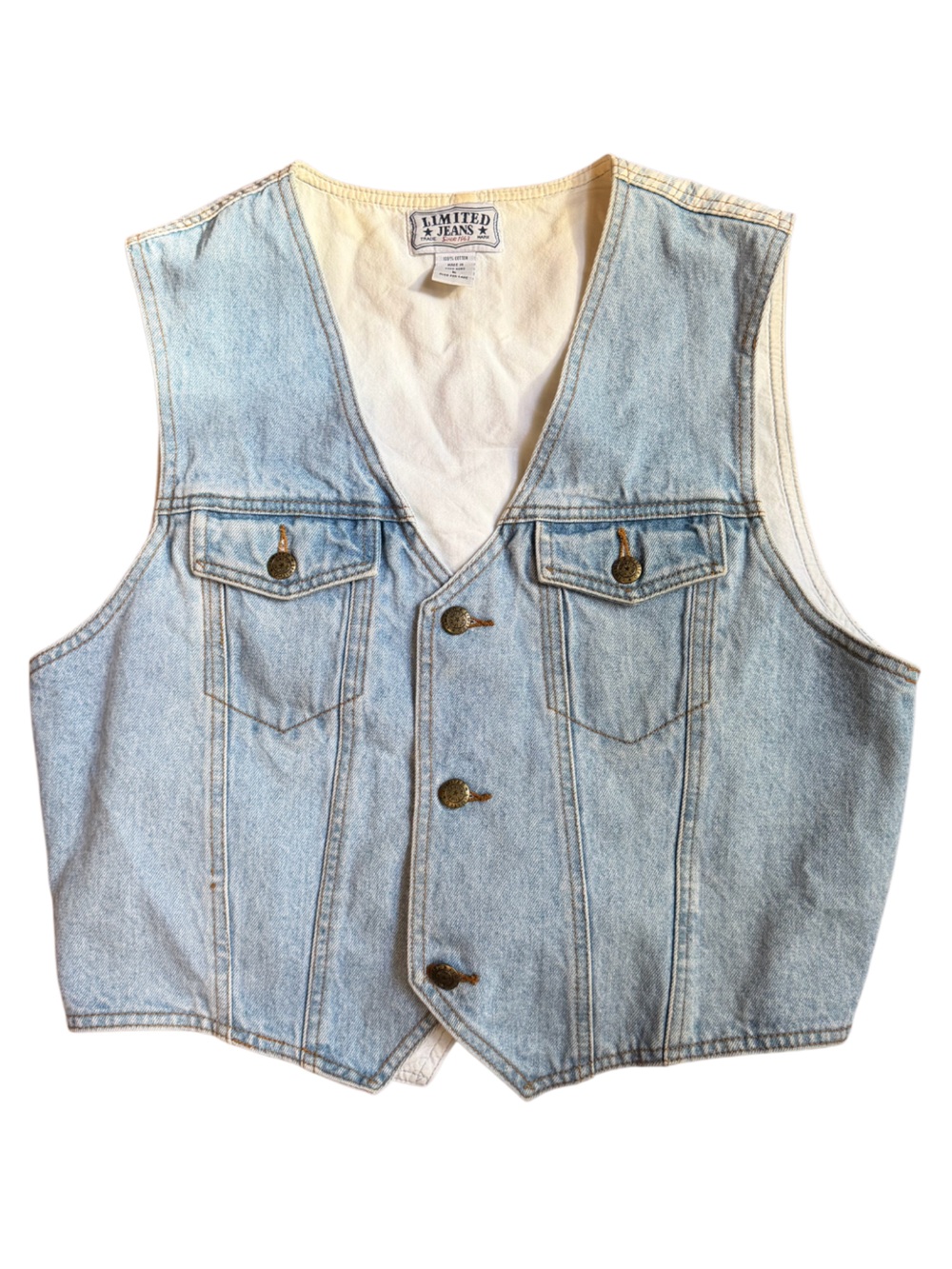 Limited Jeans Vintage Light Blue Denim Vest